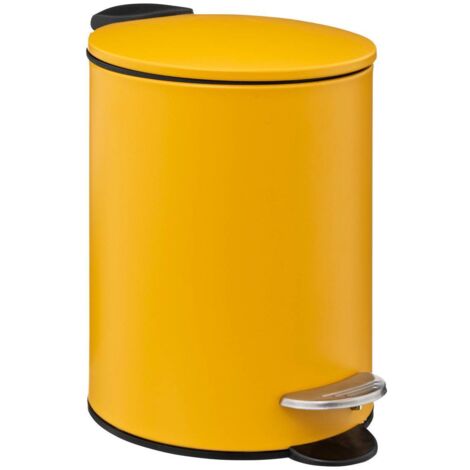 Papelera metálica soft close 3l colorama amarilla - 5five