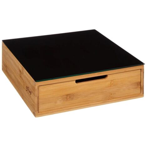 Cajón de bambú para cápsulas