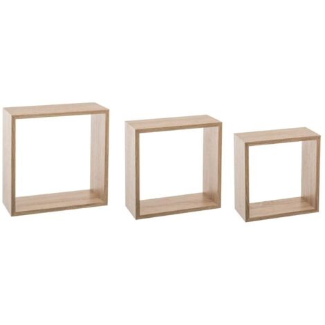 3 grandes estanterías murales fixy cubo efecto roble - 5five (1/3)
