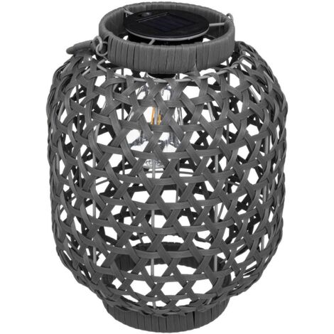 Lampara de exterior solar tola gris guijarro - H. 32 cm - Atmosphera créateur d'intérieur
