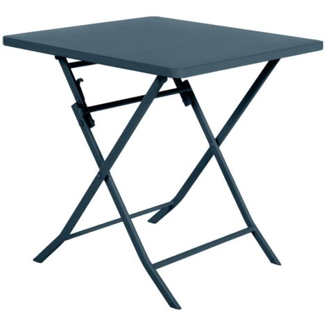 Mesa de jardín plegable cuadrada greensboro petroleo - 2 asientos - Hespéride