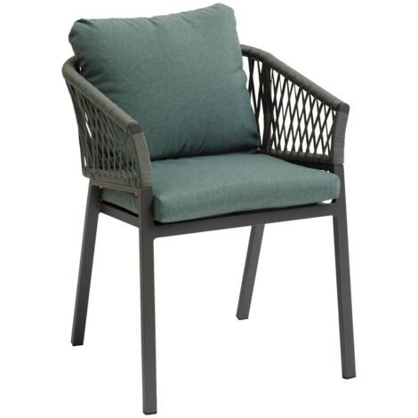 Conjunto de 2 sillones de jardín oriengo oliva y gris grafito - Hespéride