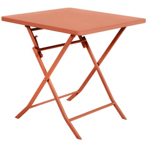 Mesa de jardín plegable cuadrada greensboro ámbar - 2 asientos - Hespéride