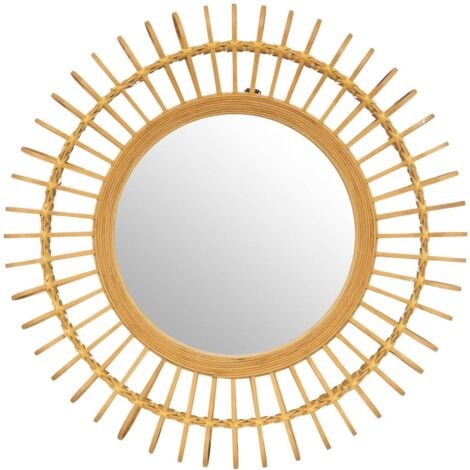 Espejo 'Soleil' - metal dorado D. 70 cm - Atmosphera créateur d
