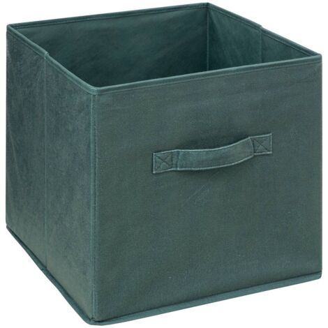 Cesta de terciopelo verde caqui mix n modul 31x31cm - 5five