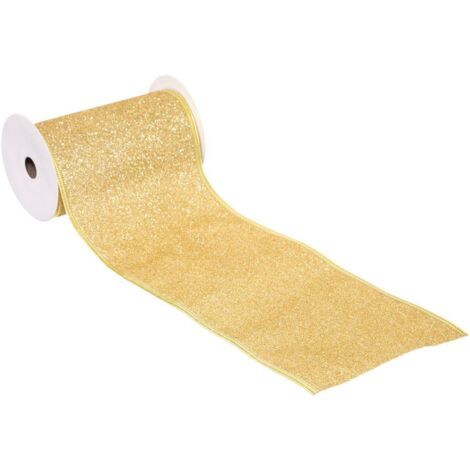 Guirnalda de Navidad cinta 12cmx5m oro - Atmosphera créateur d'intérieur