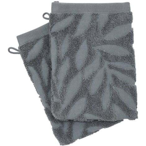 Lote de 2 guantes - algodón - gris oscuro - 15x21 cm - Atmosphera créateur d'intérieur
