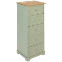 Mohea Chiffonier verde celadón 5 cajones - Atmosphera créateur d'intérieur
