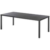 Mesa de jardín rectangular Piazza Negro - 8 plazas - Hespéride