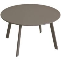 Mesa auxiliar de jardín redonda Saona Marrón - 70 x 40 cm - Hespéride