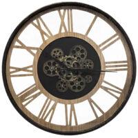 Reloj 'Paul' - metal y madera D. 57 cm - Atmosphera créateur d'intérieur