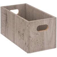 Caja estantería 15x31cm madera gris