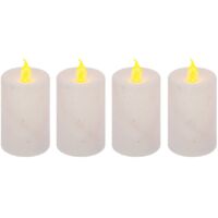 Set de 4 velas votivas LED con purpurina blanca - Feeric lights & christmas