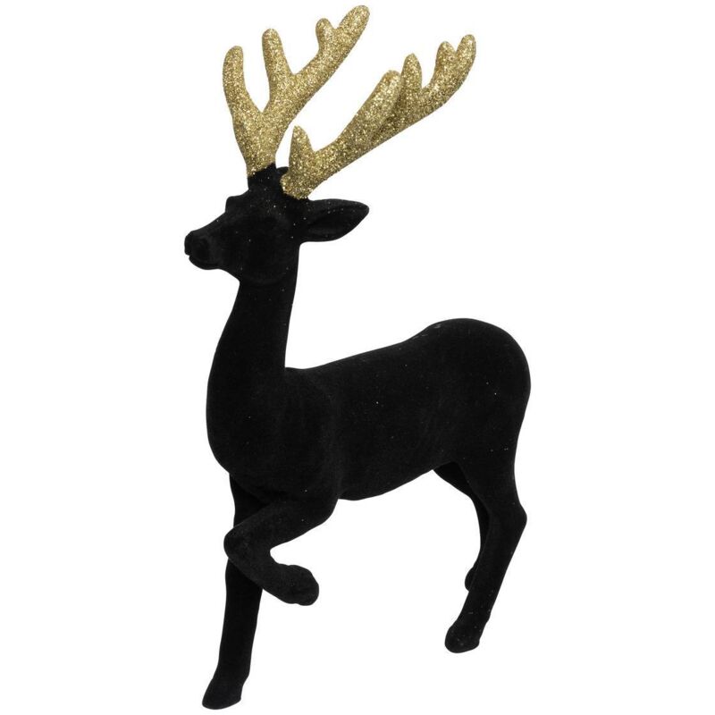 2er-Set Metall-Rentiere Schwarz - Stilvolle Weihnachtsdekoration Für Drinnen & überdachte Außenbereiche