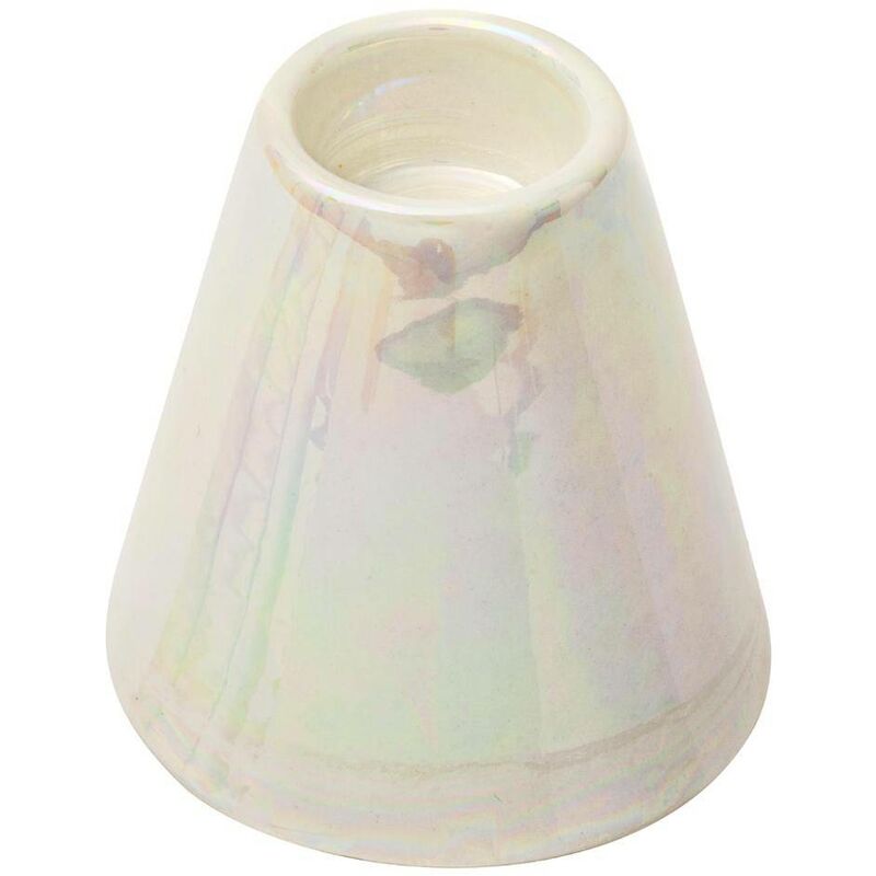 Windlicht keramik Feeric christmas 6 cm - lights & weiß kugel - kegel D