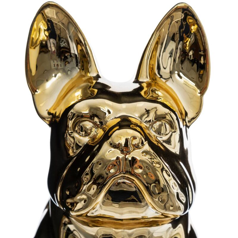 Statuette Bulldogge - Keramik - vergoldet - H19 cm - Atmosphera