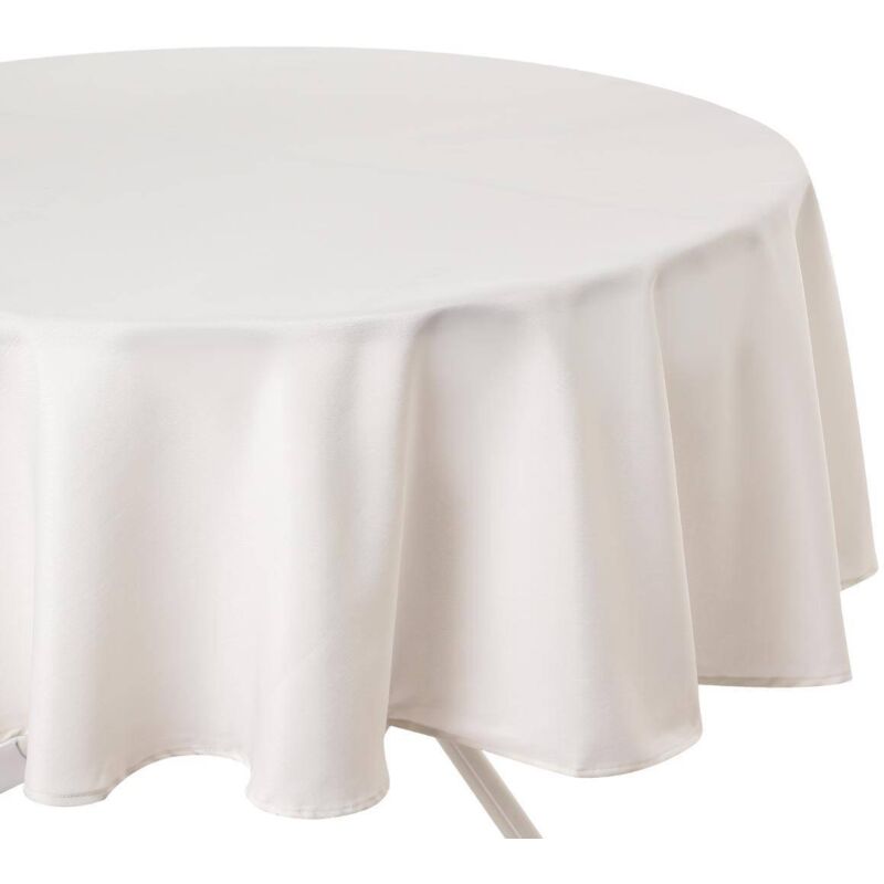 Einweg-Tischdecke Rund 213 Cm Einweg-Tischdecke Aus Kunststoff, Rund, 213 Cm, Schwarz, 4 Stück – Wasserdicht, Party & Hochzeit Deko