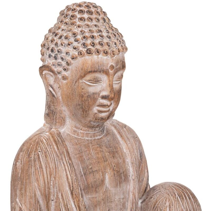 Statue Buddha - Holzeffekt H67 cm - Atmosphera