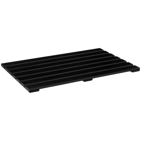 Badematte bambus-spaltenboden schwarz 53x36cm - 5five