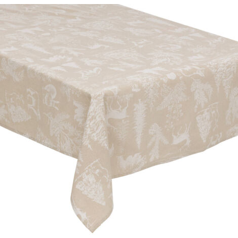 Tischdecke mit Tiermotiv, beige, 140 x 360 cm