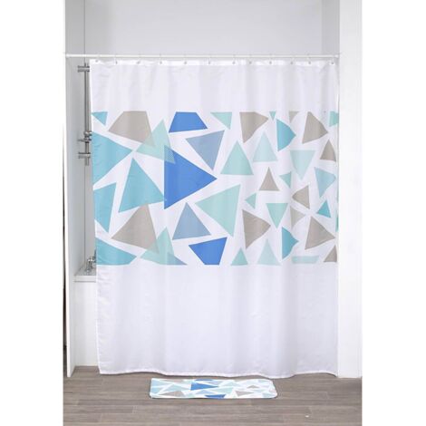 Duschvorhang Mit Blumen-Druck – Dichter Polyester-Leinen Vorhang, Wasserdicht & Maschinenwaschbar, 180x180 Cm Mit 12 Haken