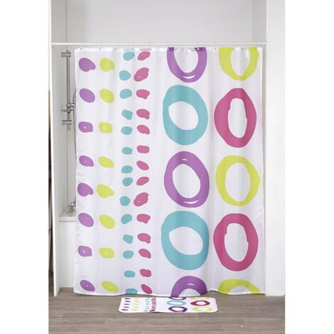 MSV Duschvorhang Silber, 180x200 Cm – Moderner Look, Wasserabweisend