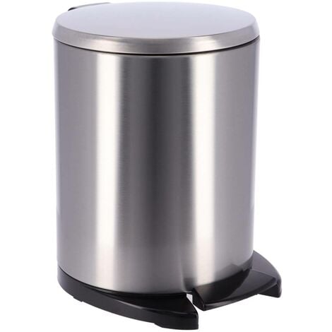 Abfallbehälter aus metall mit fallbremse 6l - chrom - Tendance