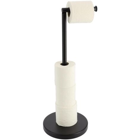 Reserve und abroller für toilettenpapier aus metall - schwarz - Tendance