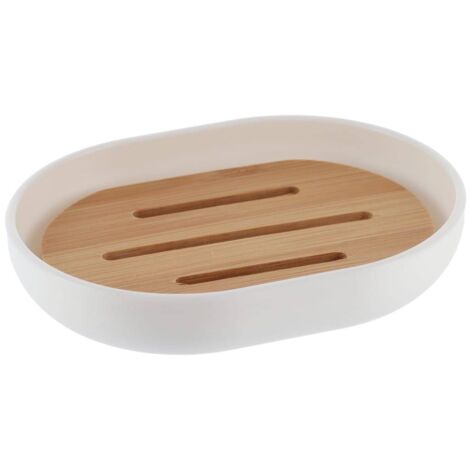 Ovale seifenschale ps bambus - weiss bambus - Tendance