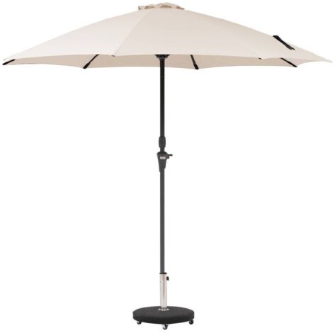Ombrellone Rotondo Hespéride Sisko Blu Anatra 2,7 M – Aste In Acciaio, Tessuto Resistente, Per Giardino
