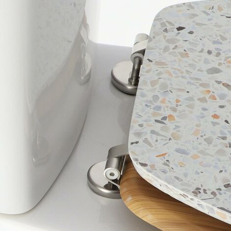 Tendance WC-Sitz MDF 18 Zoll In Taupe – Mit ABS Befestigung & Chrom Fallbremse