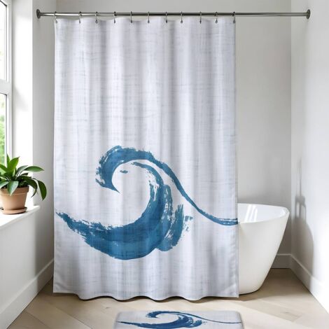 UUDIHO Duschvorhang Aus Polyester Mit Unterwasser-Sandstrandmotiv