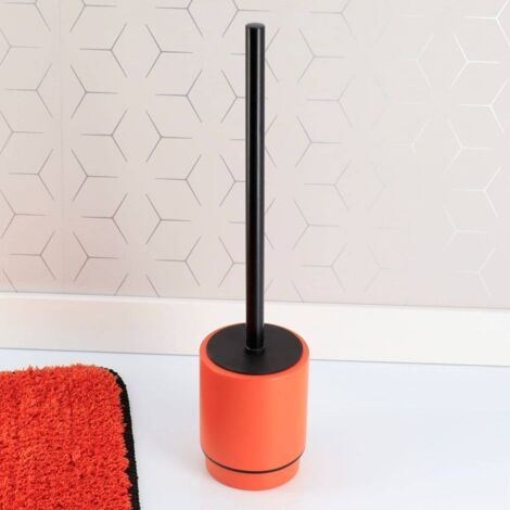 Tendance WC-Bürste – Gestreift, Aus Polyresin, In Terracotta-Farbe, Stylisches Badezimmer-Accessoire
