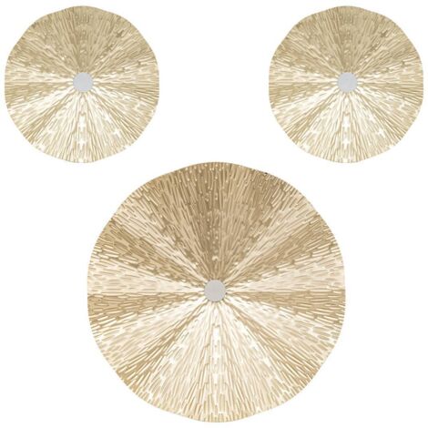 3er-Set Wanddeko Leslie Metall gold D22 225 335cm - Atmosphera créateur d'intérieur