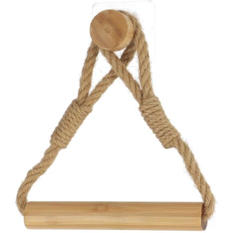 Toilettenpapierabroller mit seil und bambus auf sticker - natürlich ...