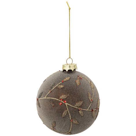 Weihnachtskugel aus Glas 100mm frost gold - Atmosphera créateur d'intérieur