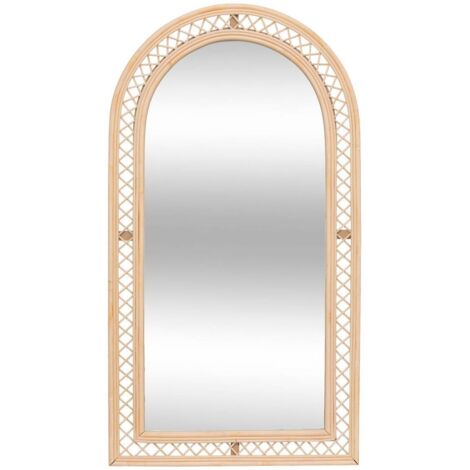 Bogenspiegel Anahi Rattan braun 87x47cm - Atmosphera créateur d'intérieur
