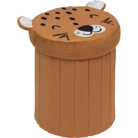 Kindersitzsack Leopard faltbar Anoki orange D30x36cm - Atmosphera créateur d'intérieur (1/5)