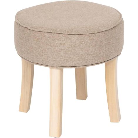 Hocker Adriel Pappel beige D35x35cm - Atmosphera créateur d'intérieur