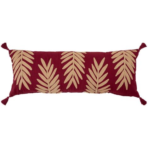 Besticktes Kissen Yucatan violett 30x80cm - Atmosphera créateur d'intérieur (1/4)