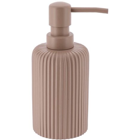 Seifenspender rund gestriegelt polyresin 230 ml - cappuccino - Tendance