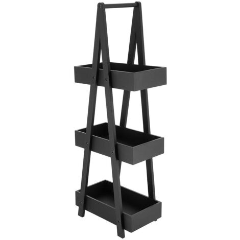 3-stufiges regal aus bambus-mdf - schwarz - Tendance