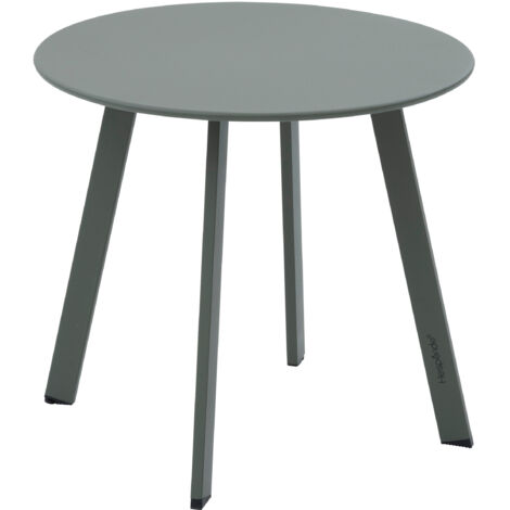 Runder Gartenbeistelltisch Saona lorbeergrün 50 x 45cm aus Stahl  - Hespéride