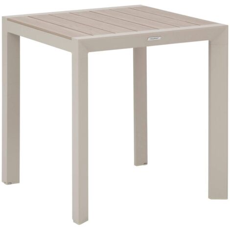 Gartentisch Evasion Holzoptik Leinen &amp Ton 2-Sitzer lates aus Aluminium - Hespéride