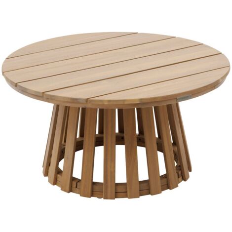 Runder Gartenbeistelltisch Osuna 80 x 80cm aus Akazienholz - Hespéride