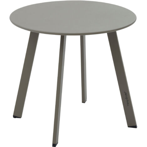 Runder Gartenbeistelltisch Saona Kaffee 50 x 45cm aus Stahl  - Hespéride