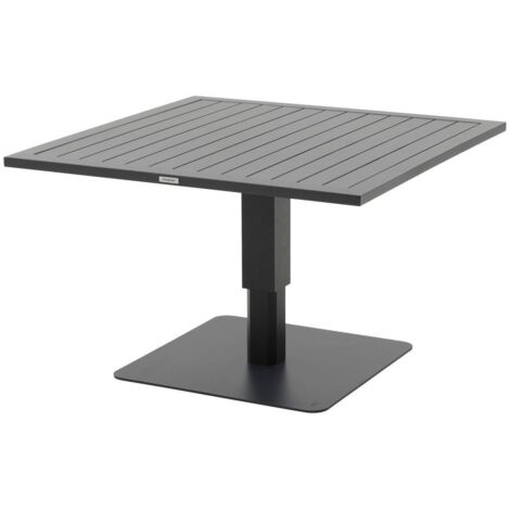 Quadratischer Gartenklapptisch Salimia Graphit 110 x 110 x 69cm aus Aluminium  - Hespéride