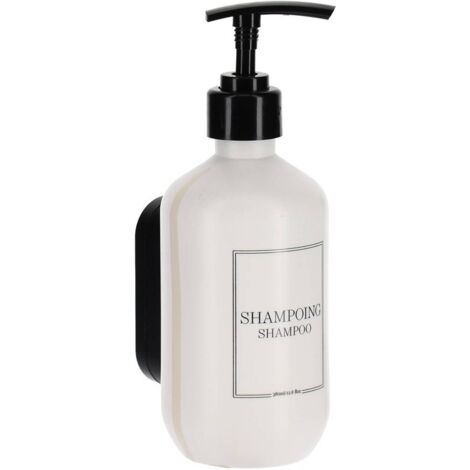 Shampoo-spender aus kunststoff 380 ml mit wandhalterung zur befestigung oder 3 m - weiss - Tendance
