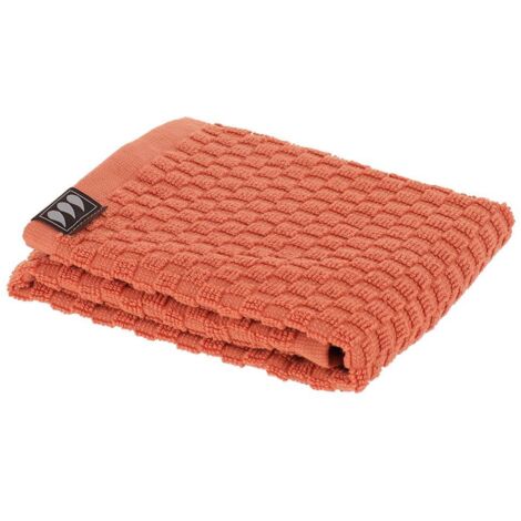 Gästetuch 30x50 cm 100% baumwolle schachbrettmuster - sienaerde - Tendance (1/2)