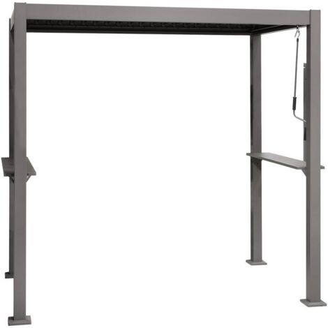 Grillhütte Grily Graphitgrau Stahl und Aluminium - Hespéride